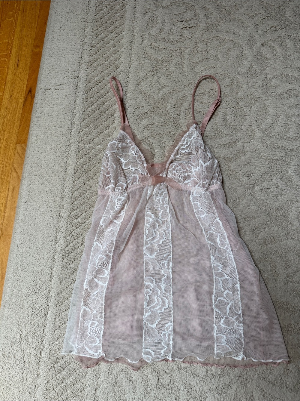 Simply Vera Vera Wang Blush Pink Lace-Trim Chemise